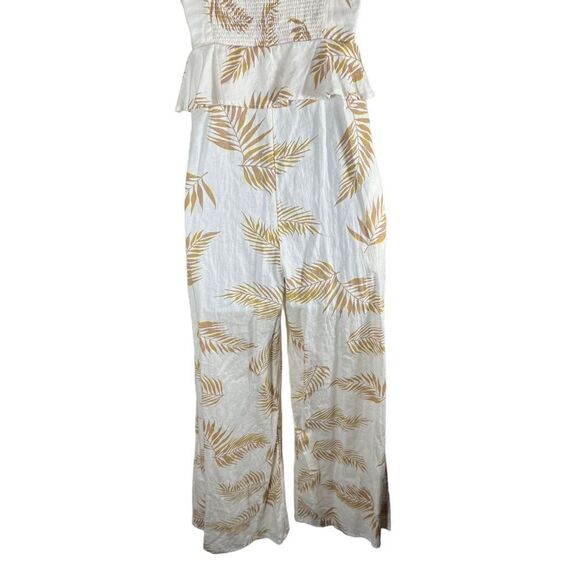 Billabong x Sincerely Jules Twist Flirt Palm Print Tie Front Wide Leg Jumpsuit - Picture 10 of 12